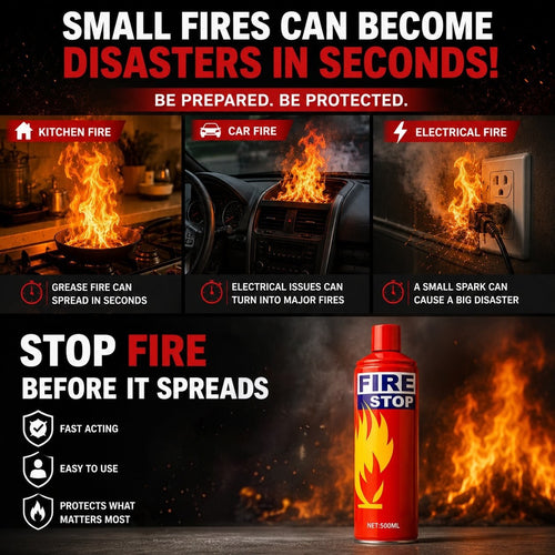 Portable Fire Extinguisher with Mount For Office, Shop, Home, Kitchen, Car.