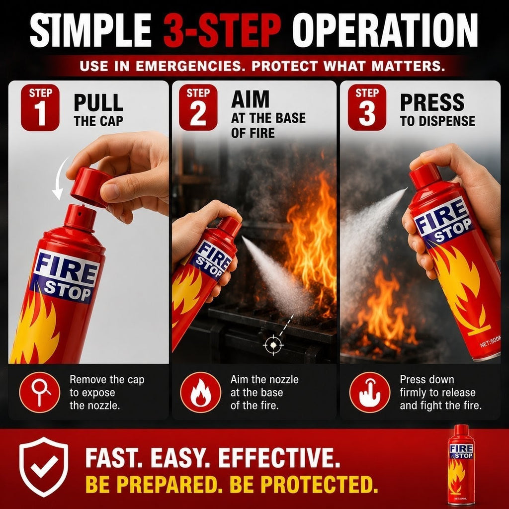 Portable Fire Extinguisher with Mount For Office, Shop, Home, Kitchen, Car.
