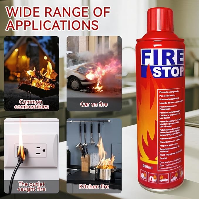 Portable Fire Extinguisher with Mount For Office, Shop, Home, Kitchen, Car.